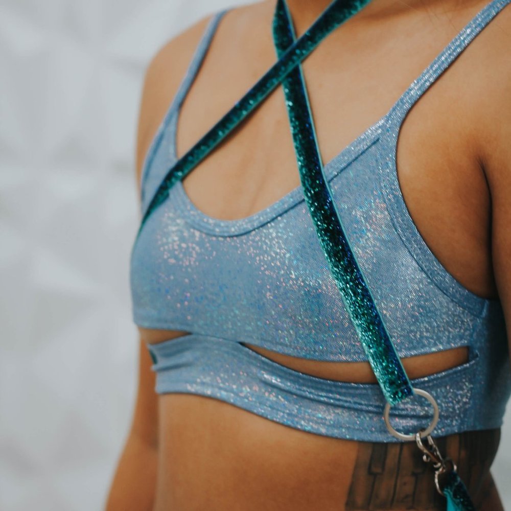 Periwinkle Blue Rave top - Picture 4 of 7